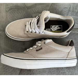 Vans Men's Atwood Deluxe Sneakers Canvas Size 8 Grey Chipmunk Clean